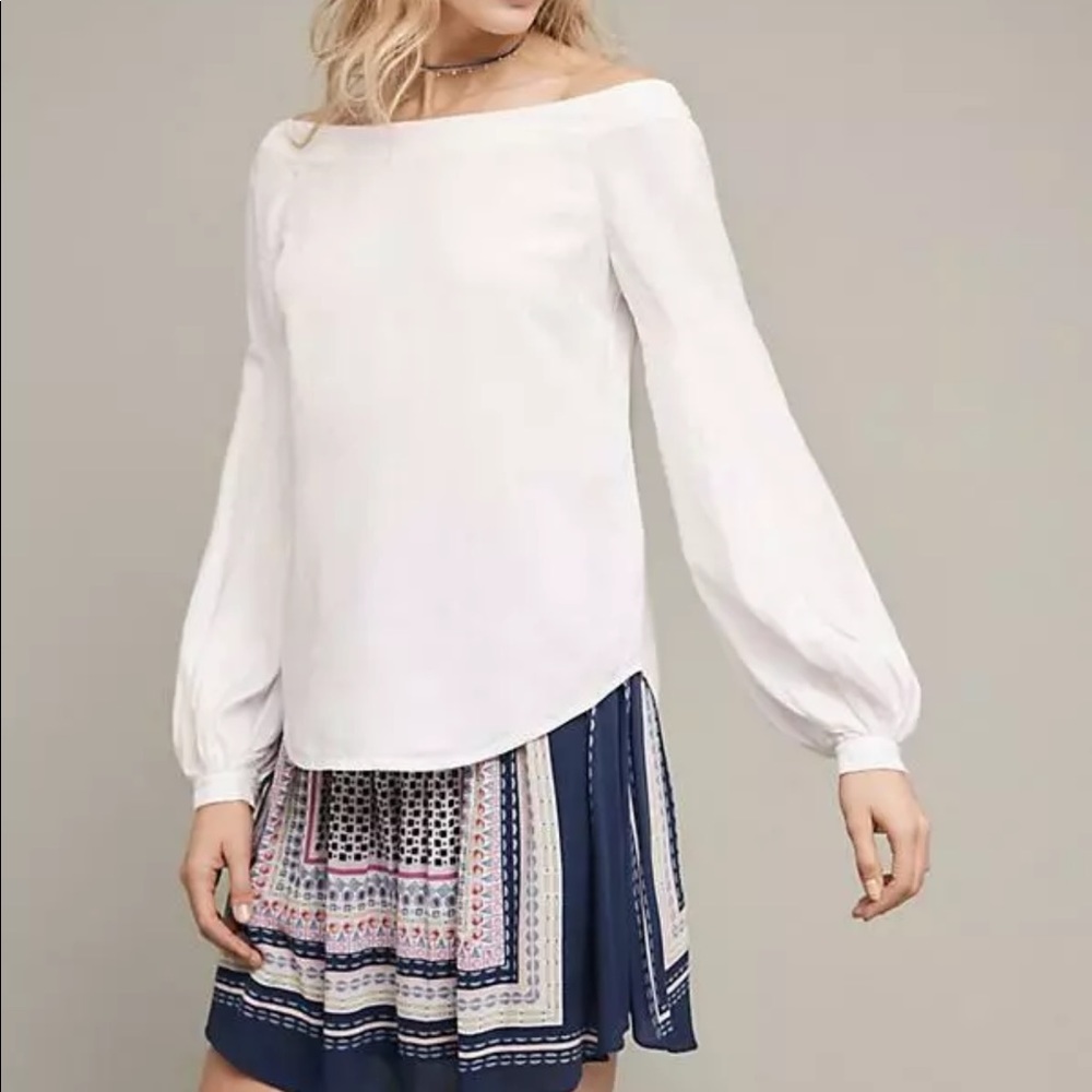 Anthropologie Floreat Mazza Balloon Sleeve Top
